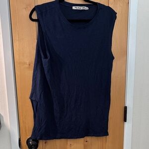 Michael Stars Navy Sleeveless Top